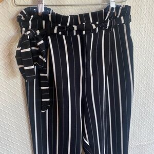 No Boundaries Striped Black/White Pants. Palazzo/Paper Bag. Large/juniors.